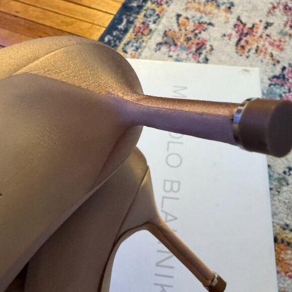 Manolo Blahnik Satin Crystal Embellishment Heels - Picture 9 of 11